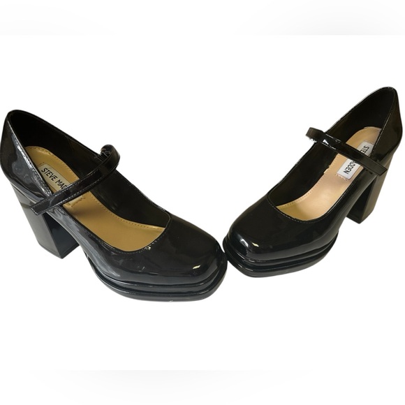 Steve Madden Nylo platform Mary Jane pump. Black patent like style, size 7.5. - Picture 11 of 11